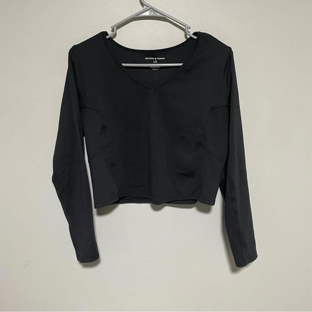 Harmony balance Women's Black Long Sleeve Top size large